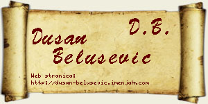 Dušan Belušević vizit kartica